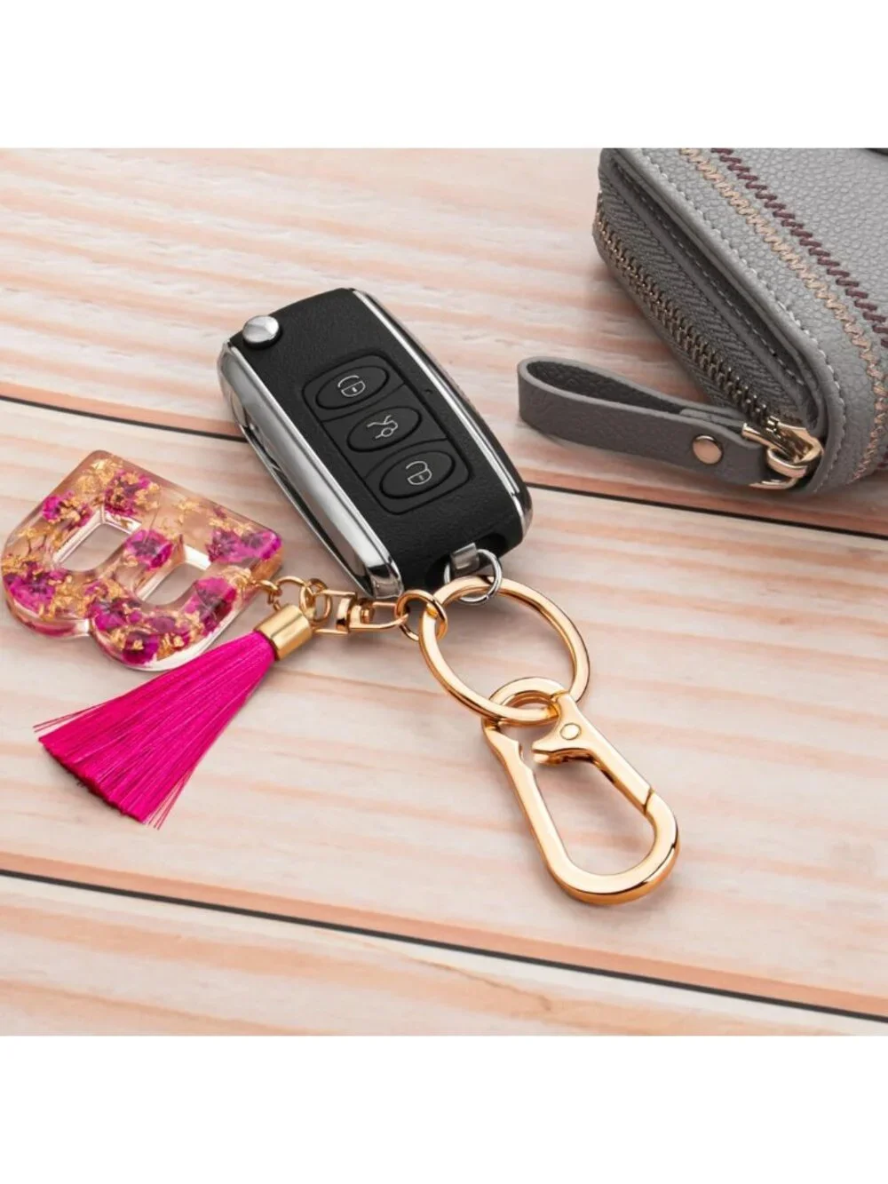 Metal Keychain Keyring Clip Holder Organizer for Home & Car - Key Finder for Men